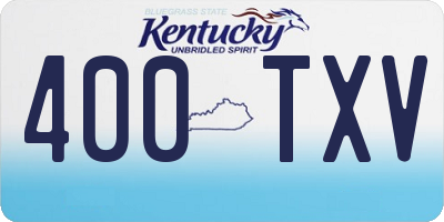KY license plate 400TXV