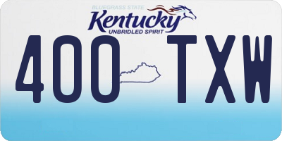 KY license plate 400TXW