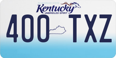 KY license plate 400TXZ