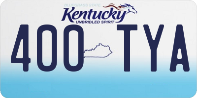 KY license plate 400TYA