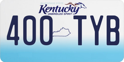 KY license plate 400TYB