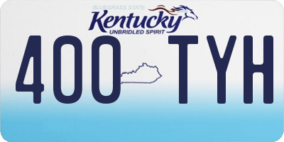 KY license plate 400TYH