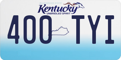 KY license plate 400TYI