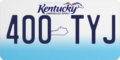 KY license plate 400TYJ