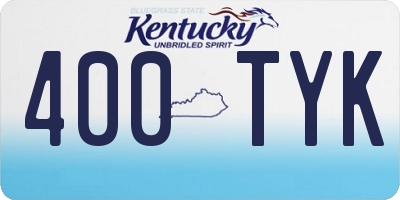 KY license plate 400TYK