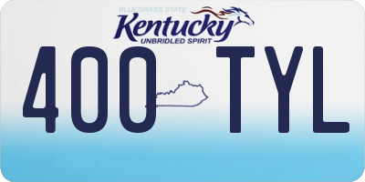KY license plate 400TYL