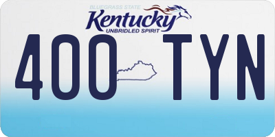KY license plate 400TYN