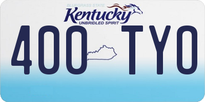 KY license plate 400TYO