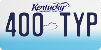 KY license plate 400TYP