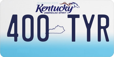 KY license plate 400TYR