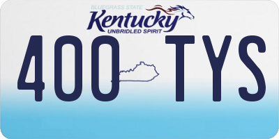 KY license plate 400TYS