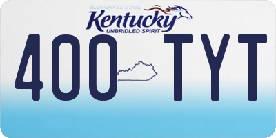 KY license plate 400TYT