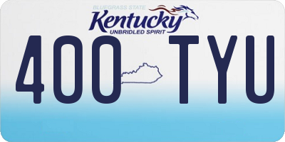 KY license plate 400TYU