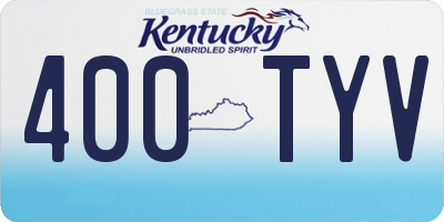 KY license plate 400TYV