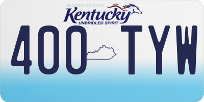 KY license plate 400TYW
