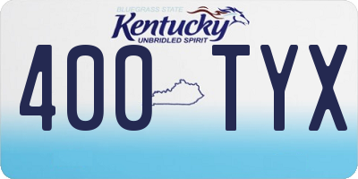 KY license plate 400TYX
