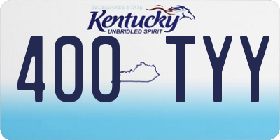KY license plate 400TYY