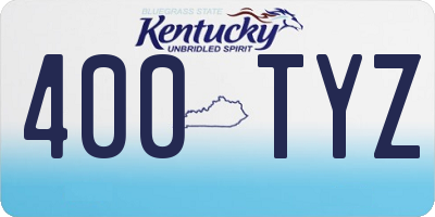 KY license plate 400TYZ