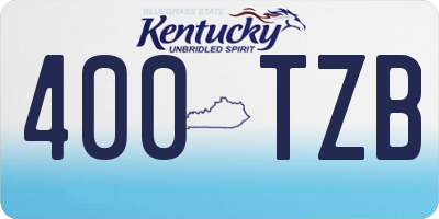 KY license plate 400TZB