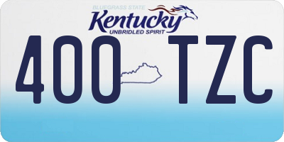 KY license plate 400TZC