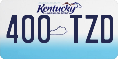 KY license plate 400TZD