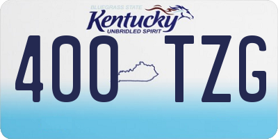 KY license plate 400TZG