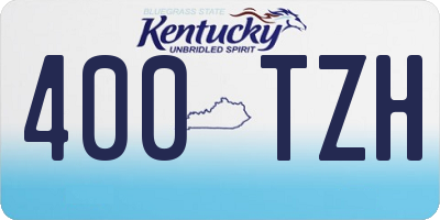 KY license plate 400TZH