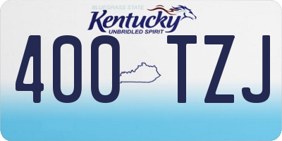 KY license plate 400TZJ