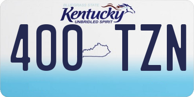 KY license plate 400TZN