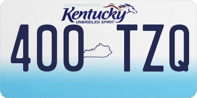 KY license plate 400TZQ
