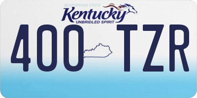 KY license plate 400TZR