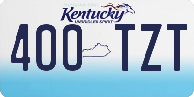 KY license plate 400TZT