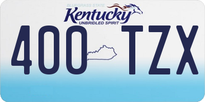 KY license plate 400TZX