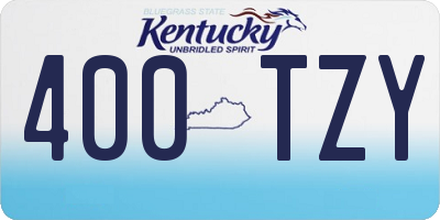 KY license plate 400TZY