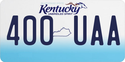 KY license plate 400UAA