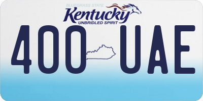 KY license plate 400UAE