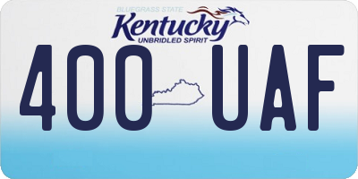 KY license plate 400UAF