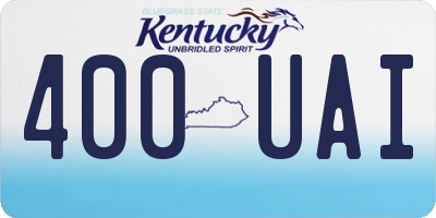 KY license plate 400UAI