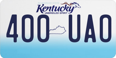 KY license plate 400UAO