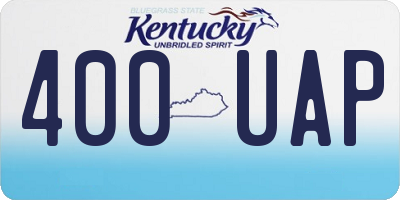 KY license plate 400UAP