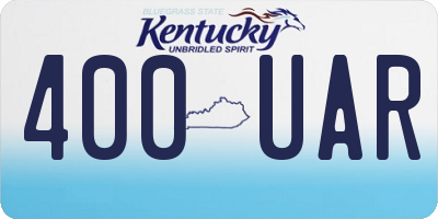 KY license plate 400UAR