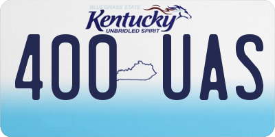KY license plate 400UAS