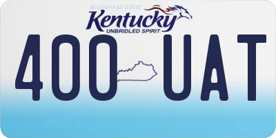 KY license plate 400UAT