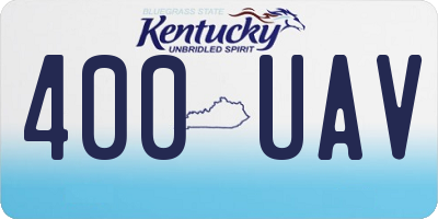 KY license plate 400UAV