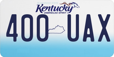 KY license plate 400UAX