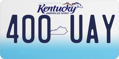 KY license plate 400UAY