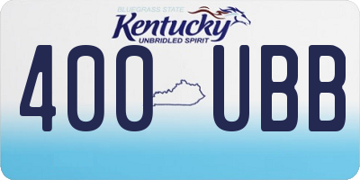 KY license plate 400UBB