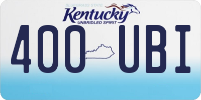KY license plate 400UBI