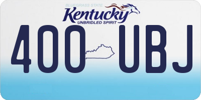 KY license plate 400UBJ