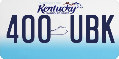 KY license plate 400UBK